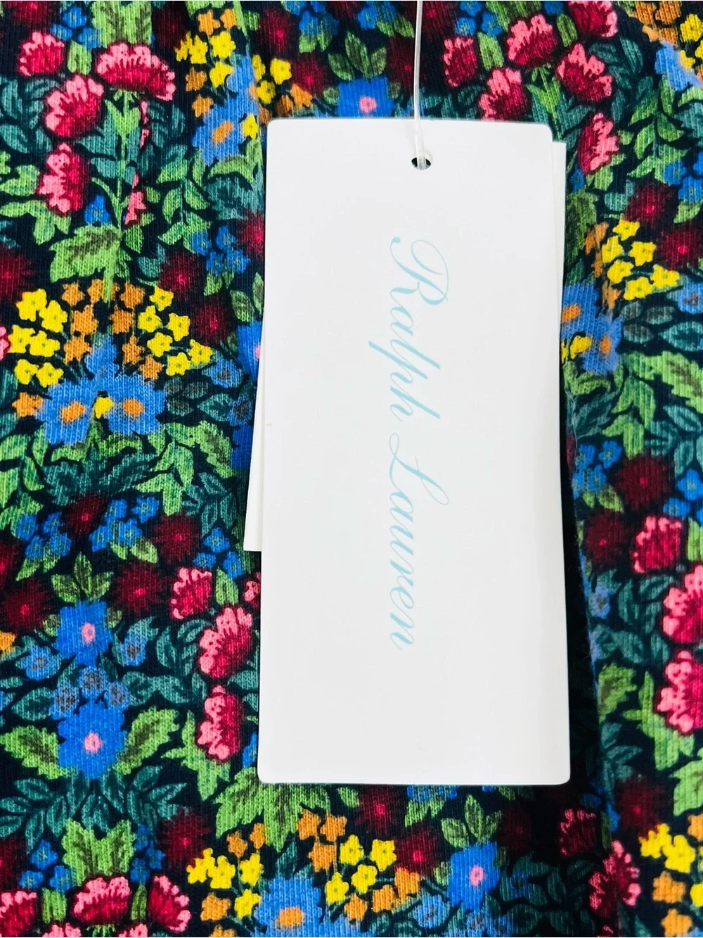 NWT! Ralph Lauren Madison Floral Jersey Top and Bottom Set Navy Blue Sz 6M